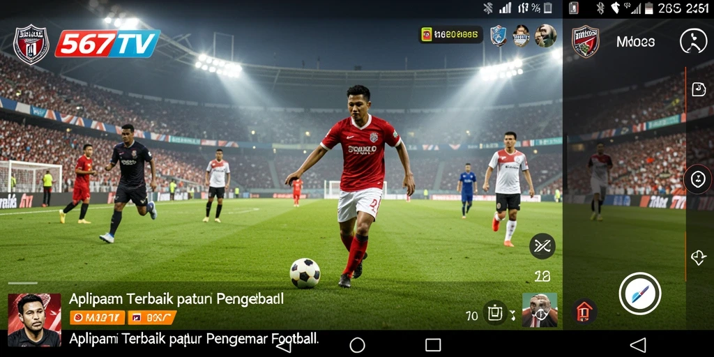 Tampilan gameplay menakjubkan dari 567TV untuk penggemar Football.