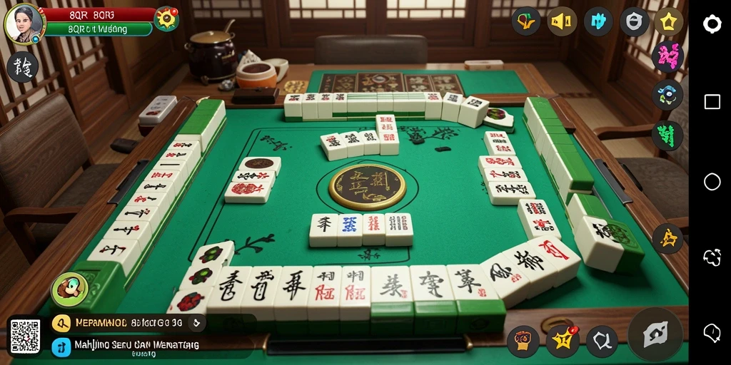 Tangkapan layar menunjukkan permainan Mahjong yang menarik di 8QR.