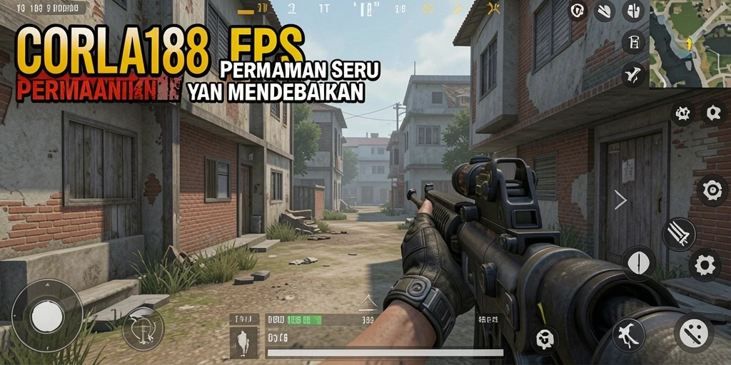 Tampilan gameplay seru dari CORLA188, aksi tembak-menembak yang mendebarkan.