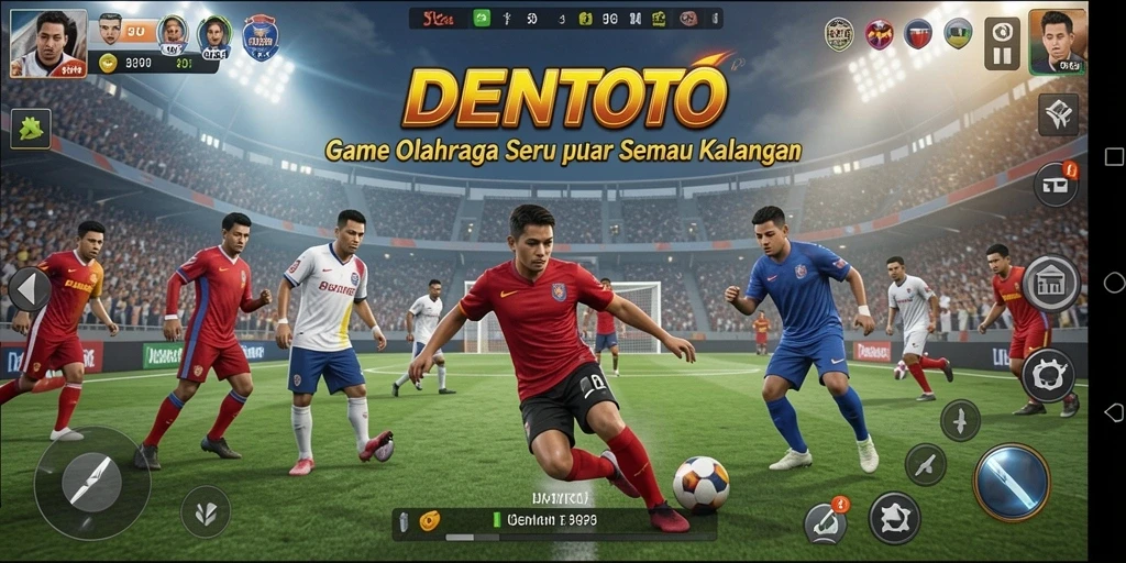 Menampilkan gameplay seru DENTOTO dengan berbagai olahraga.