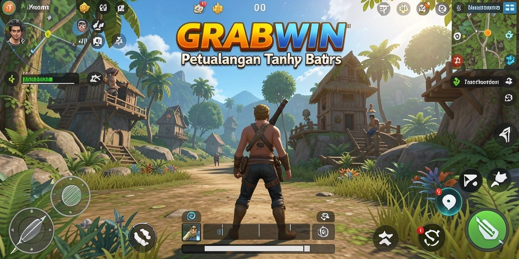 Tampilan gameplay GRABWIN yang menakjubkan dalam dunia terbuka.