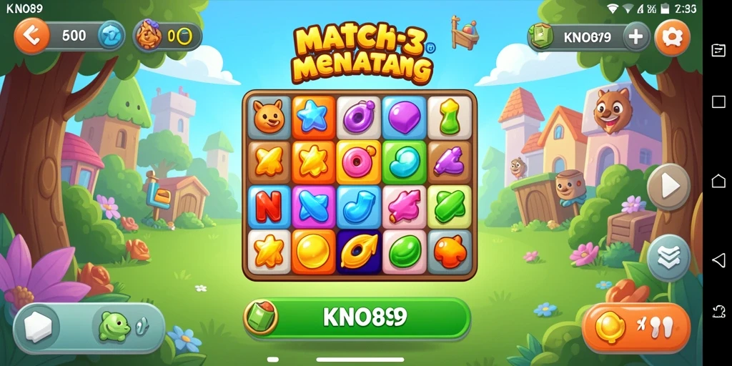 Gameplay seru mencocokkan objek di KNO89.