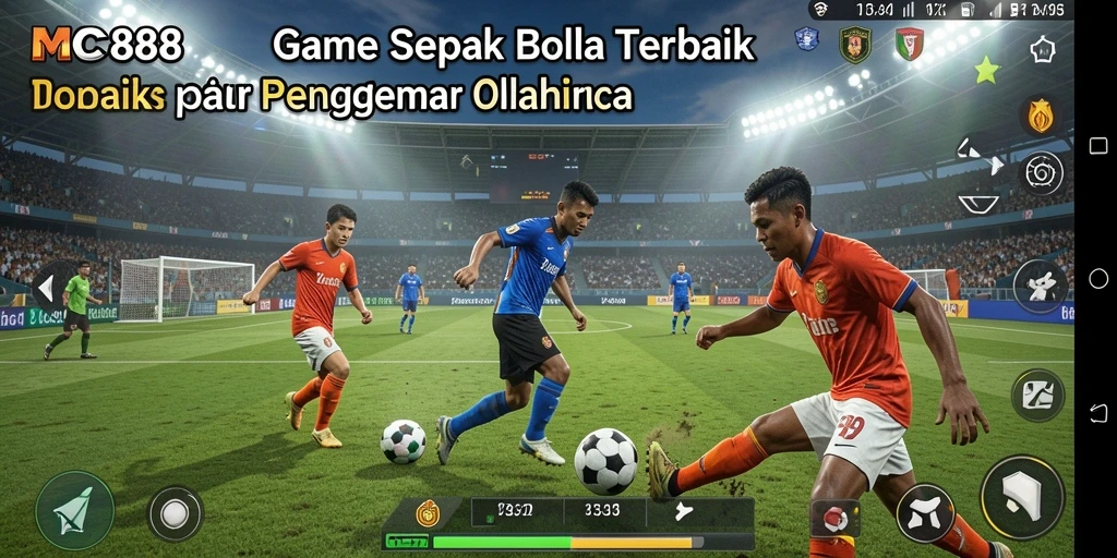 Tampilan gameplay menarik dari MC888 dengan aksi sepak bola yang mendebarkan.