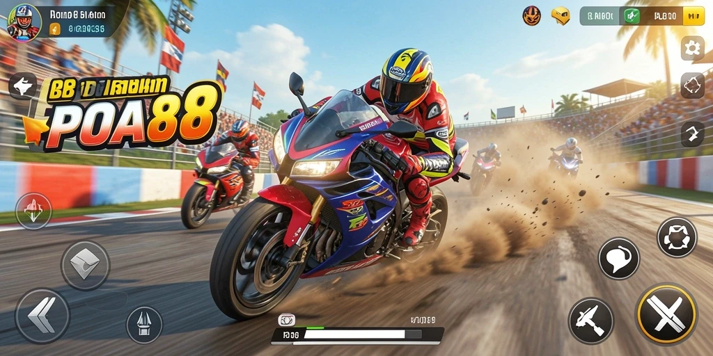 Screenshot gameplay menarik dari balapan motor di POA88.