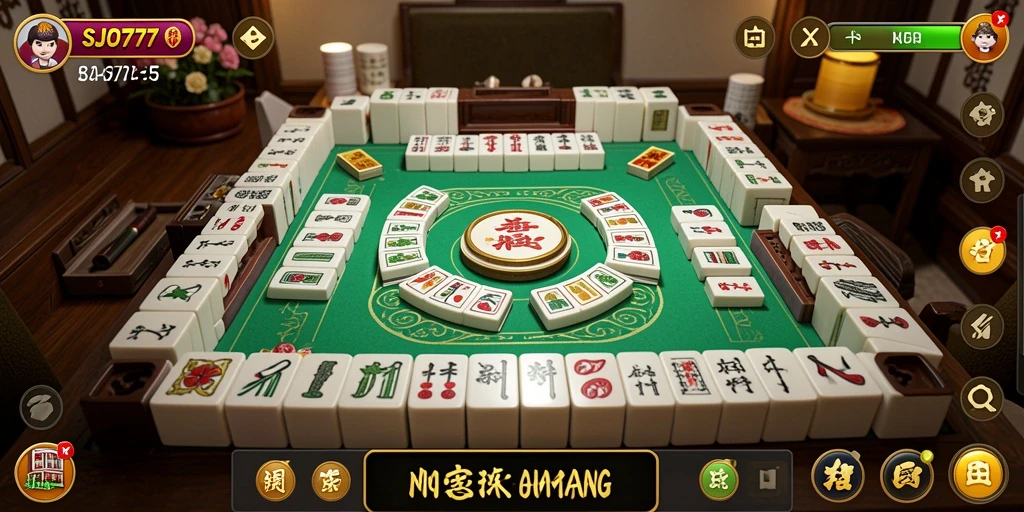 Tampilan gameplay SJO777 dengan batu Mahjong yang indah dan tantangan menarik.