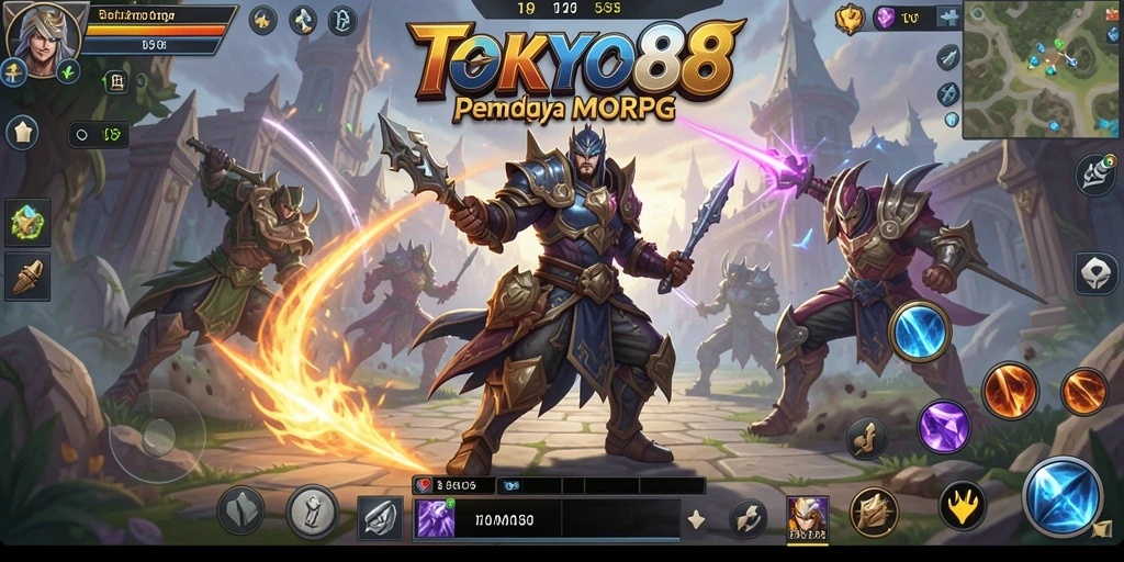 Screenshot gameplay <strong>TOKYO88</strong> menampilkan aksi pertarungan seru di dunia MMORPG.