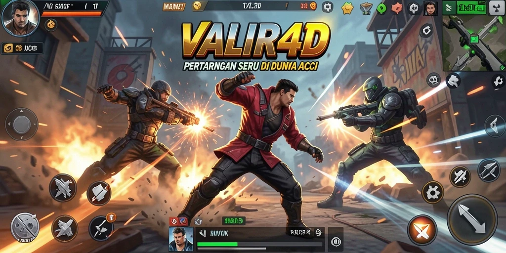 Gameplay VALIR4D yang mendebarkan di arena pertempuran.