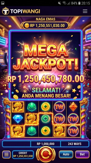 Tampilan utama aplikasi topiwangi dengan navigasi yang mudah.